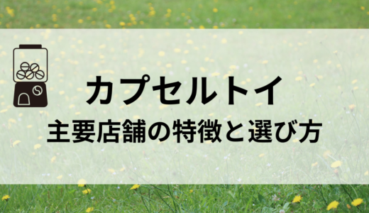 カプセルトイ 主要店舗の特徴と選び方