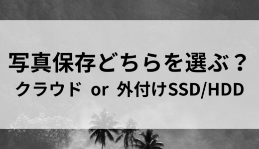 スマホ・カメラの写真保存。クラウド課金と外付けSSD・HDDはどちらを選ぶべき？